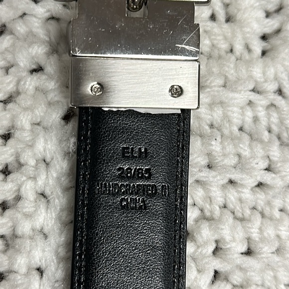 Nautica dark brown faux leather metal buckle belt. 31 inches - Picture 5 of 5